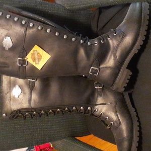 Harley-Davidson tall lace-up boots